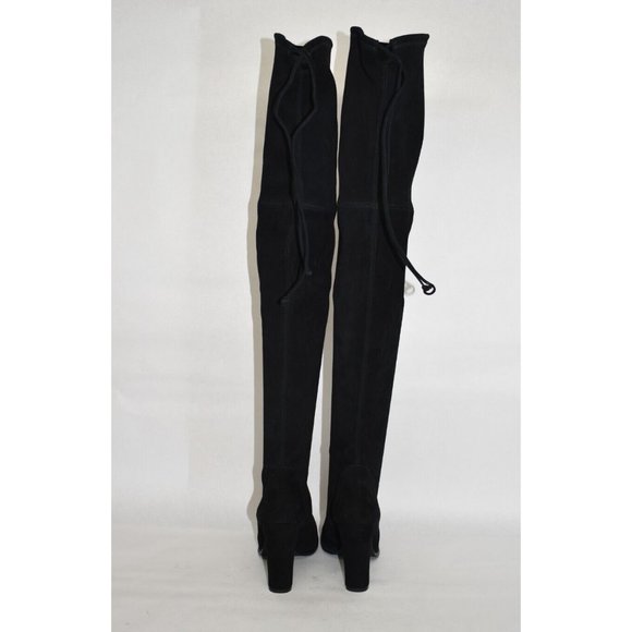 $1050 Stuart Weitzman Highland over the knee boot black  $1050 Stuart Weitzman Highland over the knee boot black suede block 8.5 (PA34)